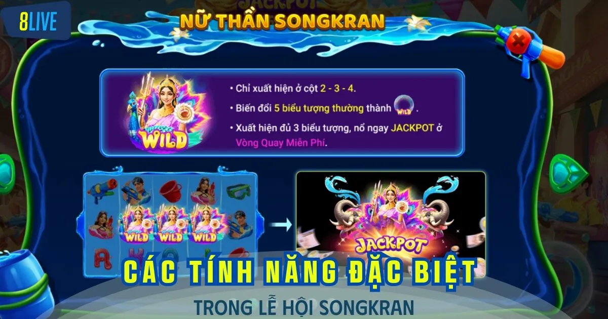 Một số tính năng và màn chơi thú vị của Songkran Cuồng Nhiệt